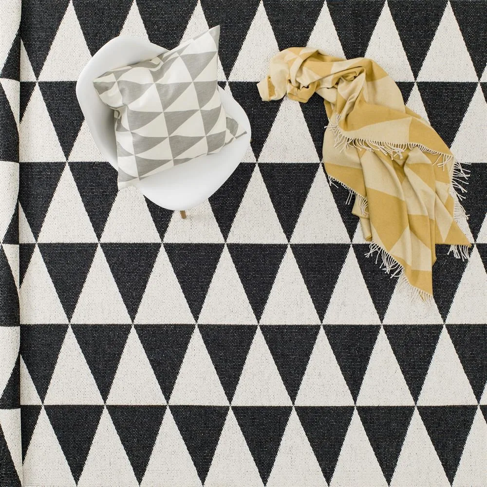 Pled bawełniany Rime, Mustard Scandi Living