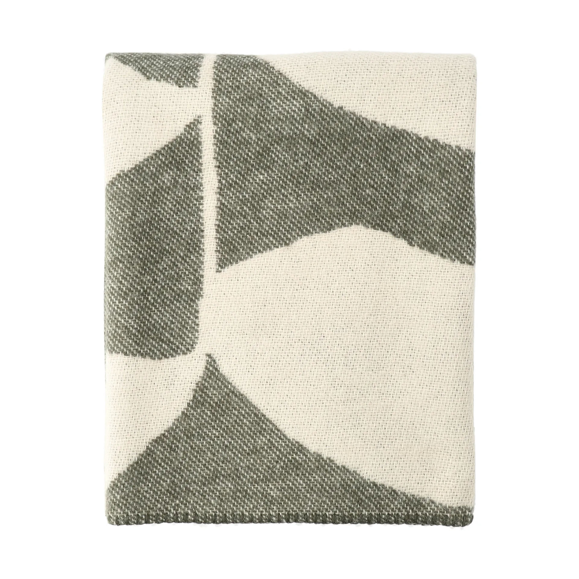 Pled wełniany Leaf 130x180 cm, Khaki zielony Scandi Living