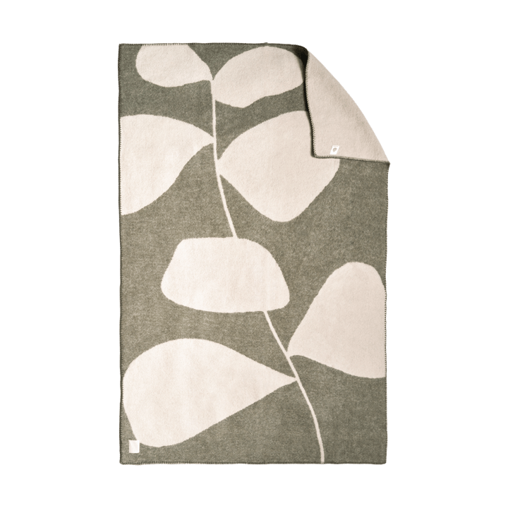 Pled wełniany Leaf 130x180 cm, Khaki zielony Scandi Living