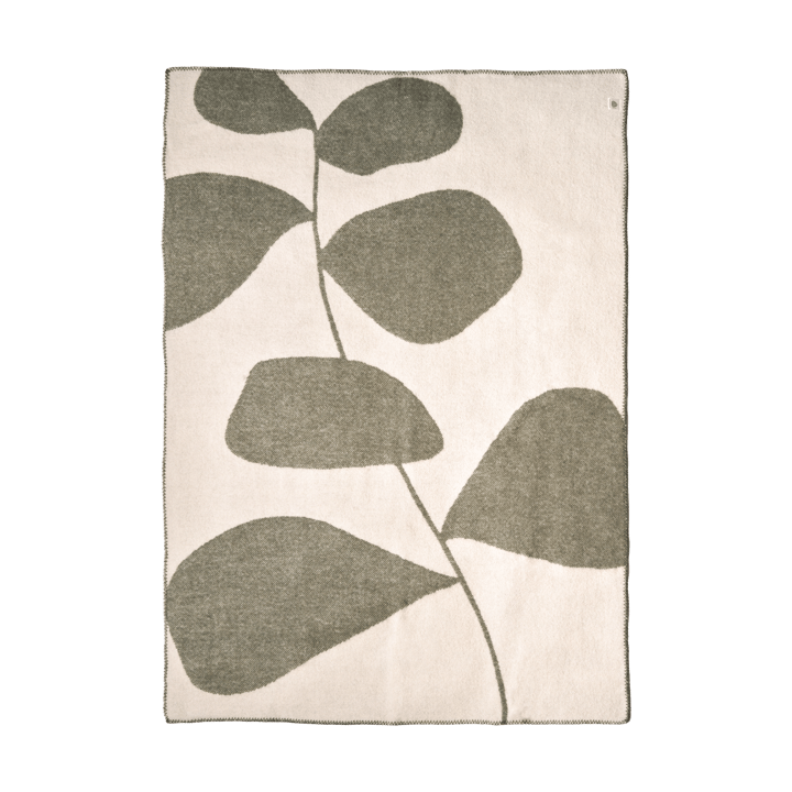 Pled wełniany Leaf 130x180 cm, Khaki zielony Scandi Living