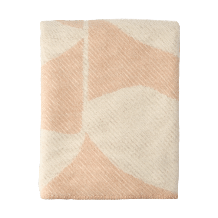 Pled wełniany Leaf 130x180 cm - Peach - Scandi Living