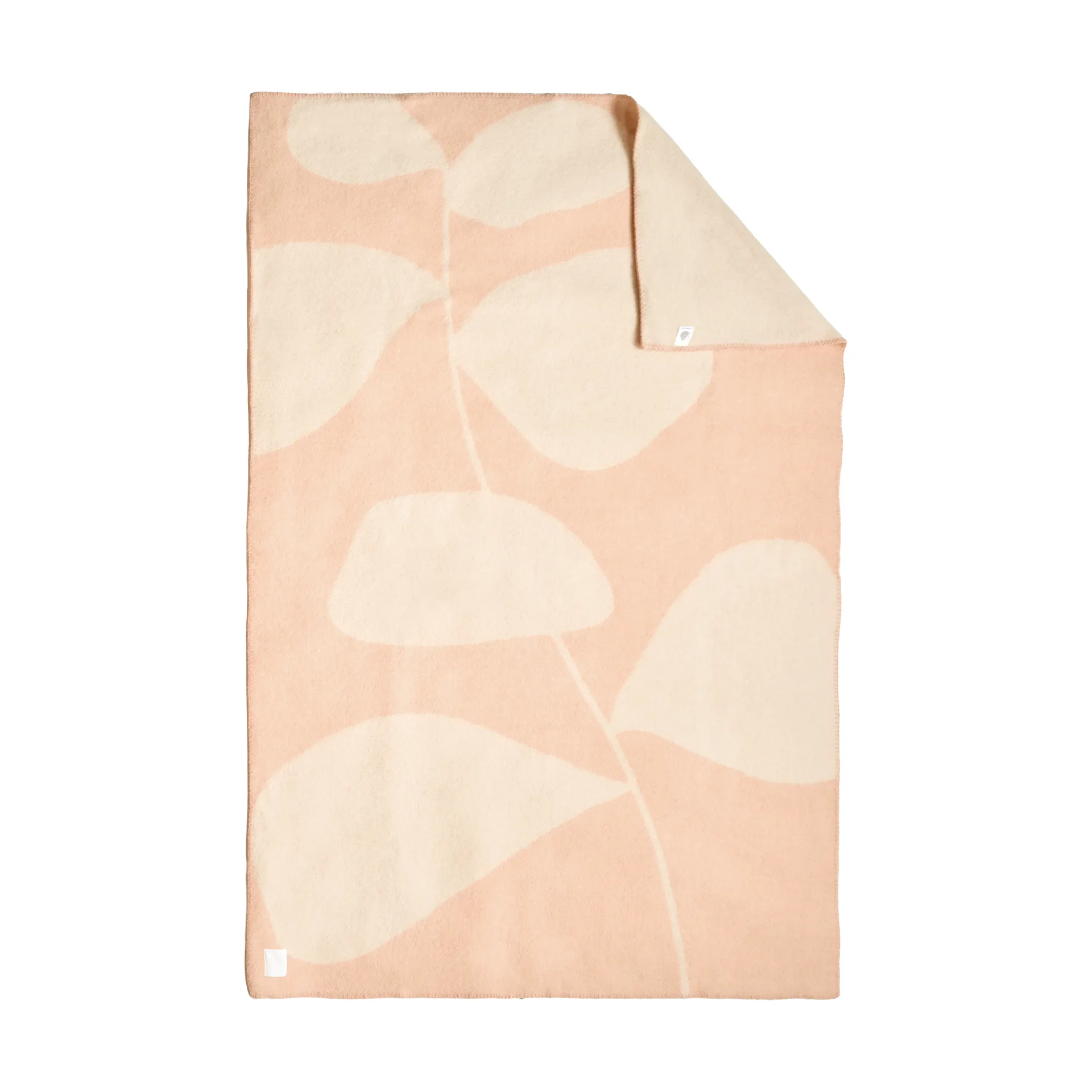 Pled wełniany Leaf 130x180 cm, Peach Scandi Living