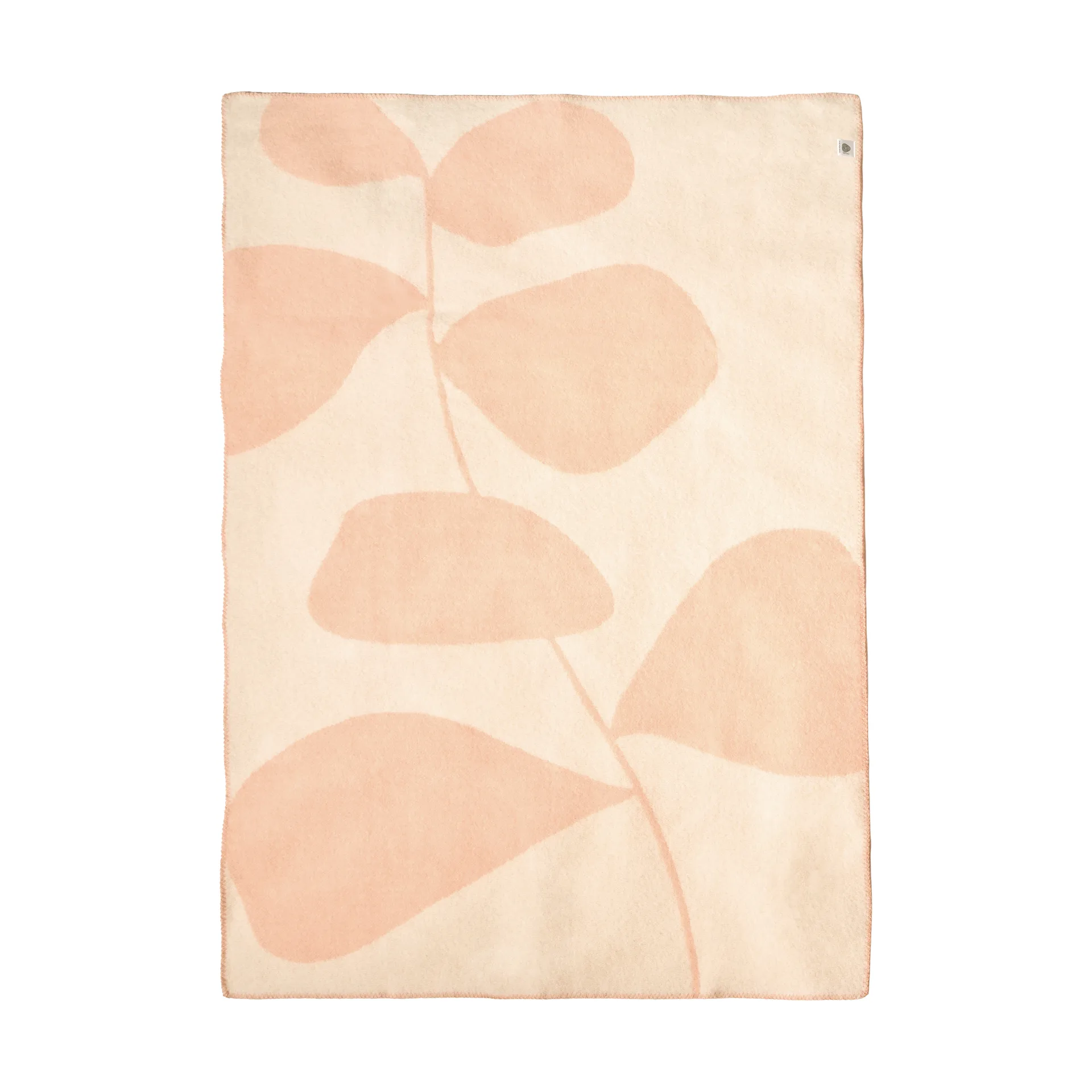 Pled wełniany Leaf 130x180 cm, Peach Scandi Living