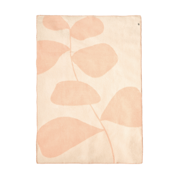 Pled wełniany Leaf 130x180 cm - Peach - Scandi Living
