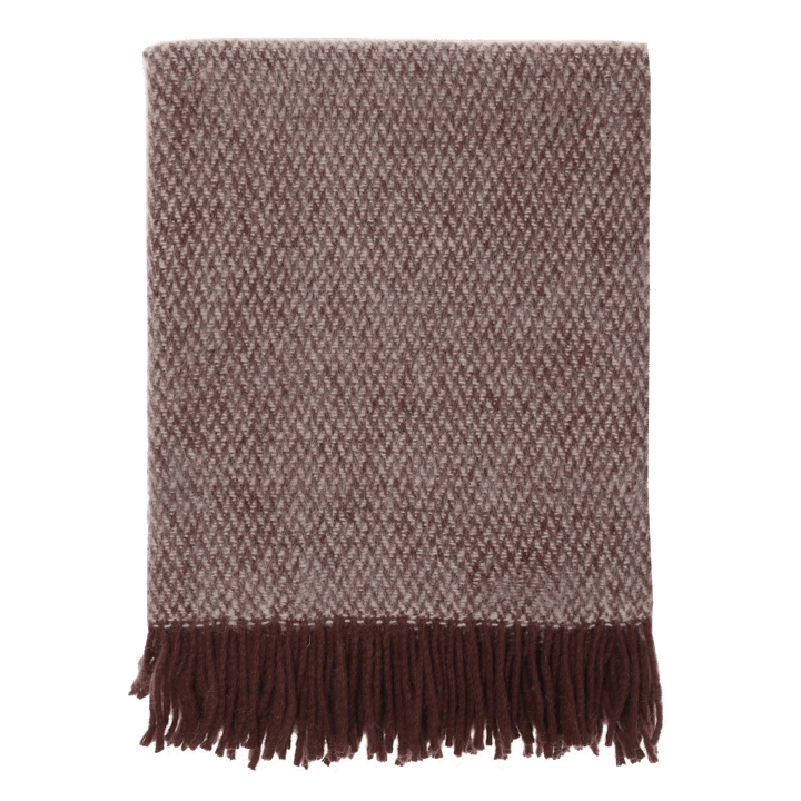 Pled wełniany Sandstone 130x180 cm - Burgundowy - Scandi Living