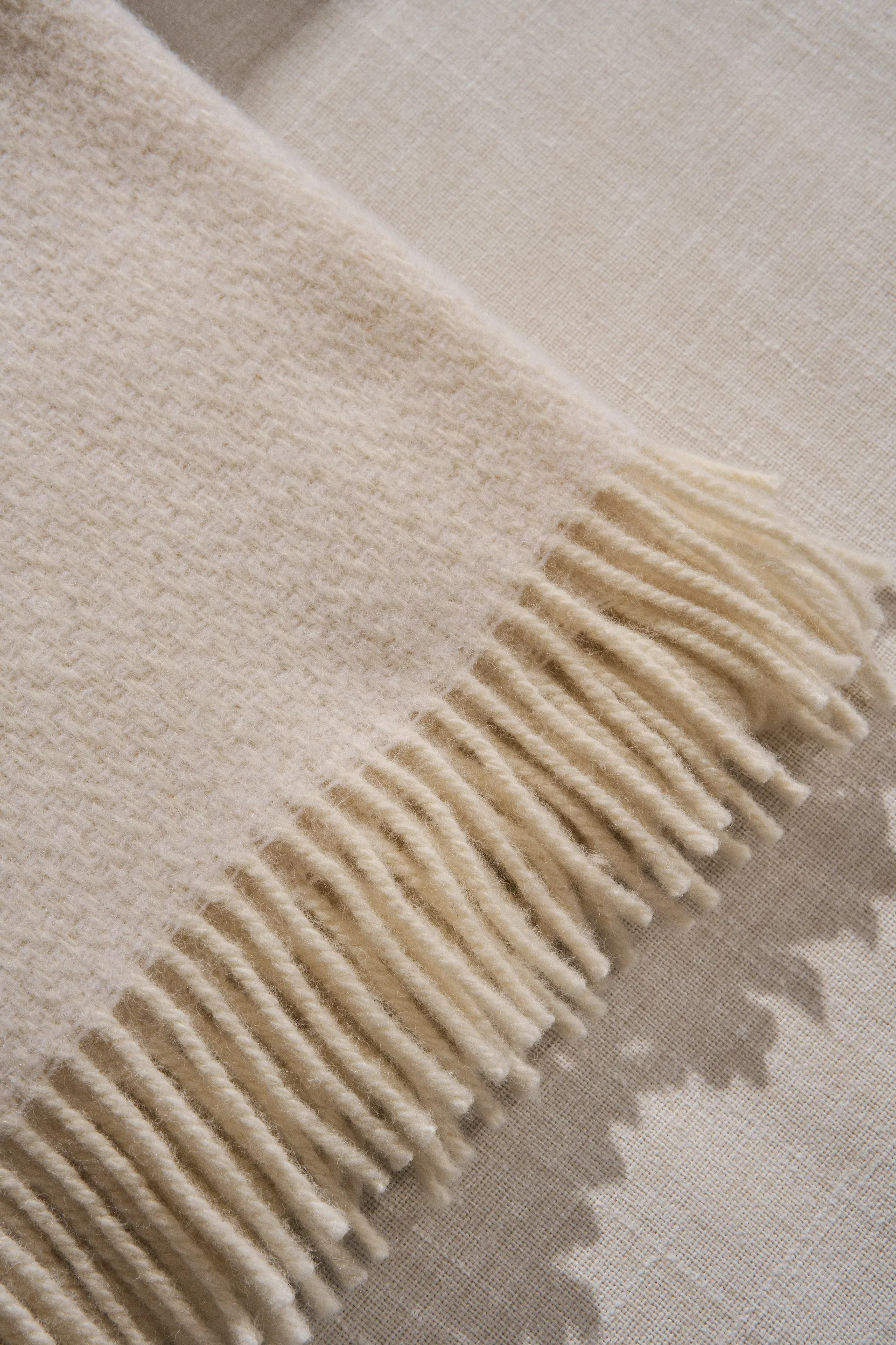 Pled wełniany Sandstone 130x180 cm, Creme Scandi Living