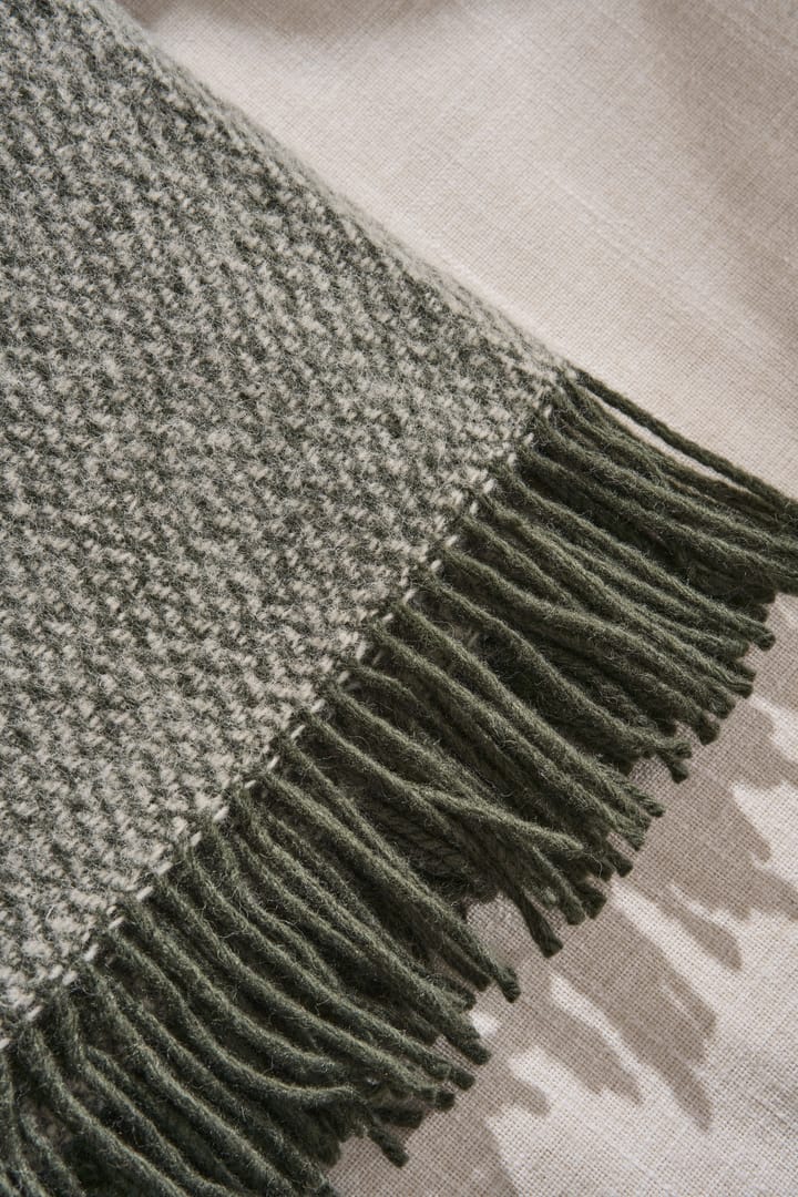 Pled wełniany Sandstone 130x180 cm, Khaki zielony Scandi Living
