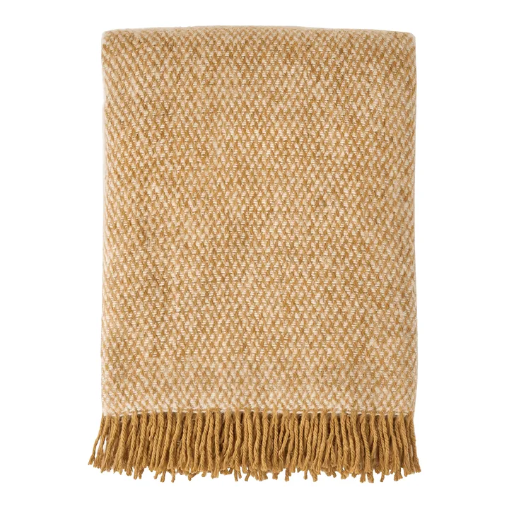Pled wełniany Sandstone 130x180 cm - Mustard - Scandi Living
