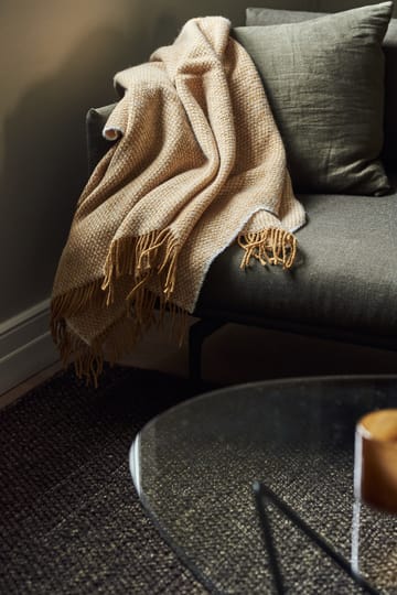 Pled wełniany Sandstone 130x180 cm - Mustard - Scandi Living