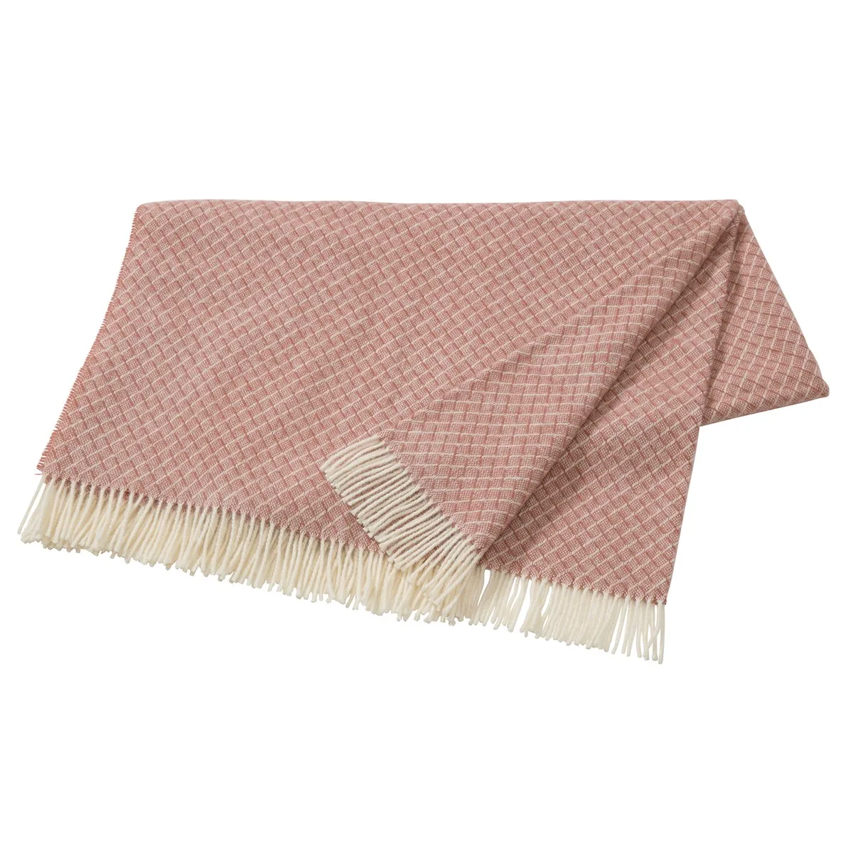 Pled wełniany Wicker, Dusty rose Scandi Living
