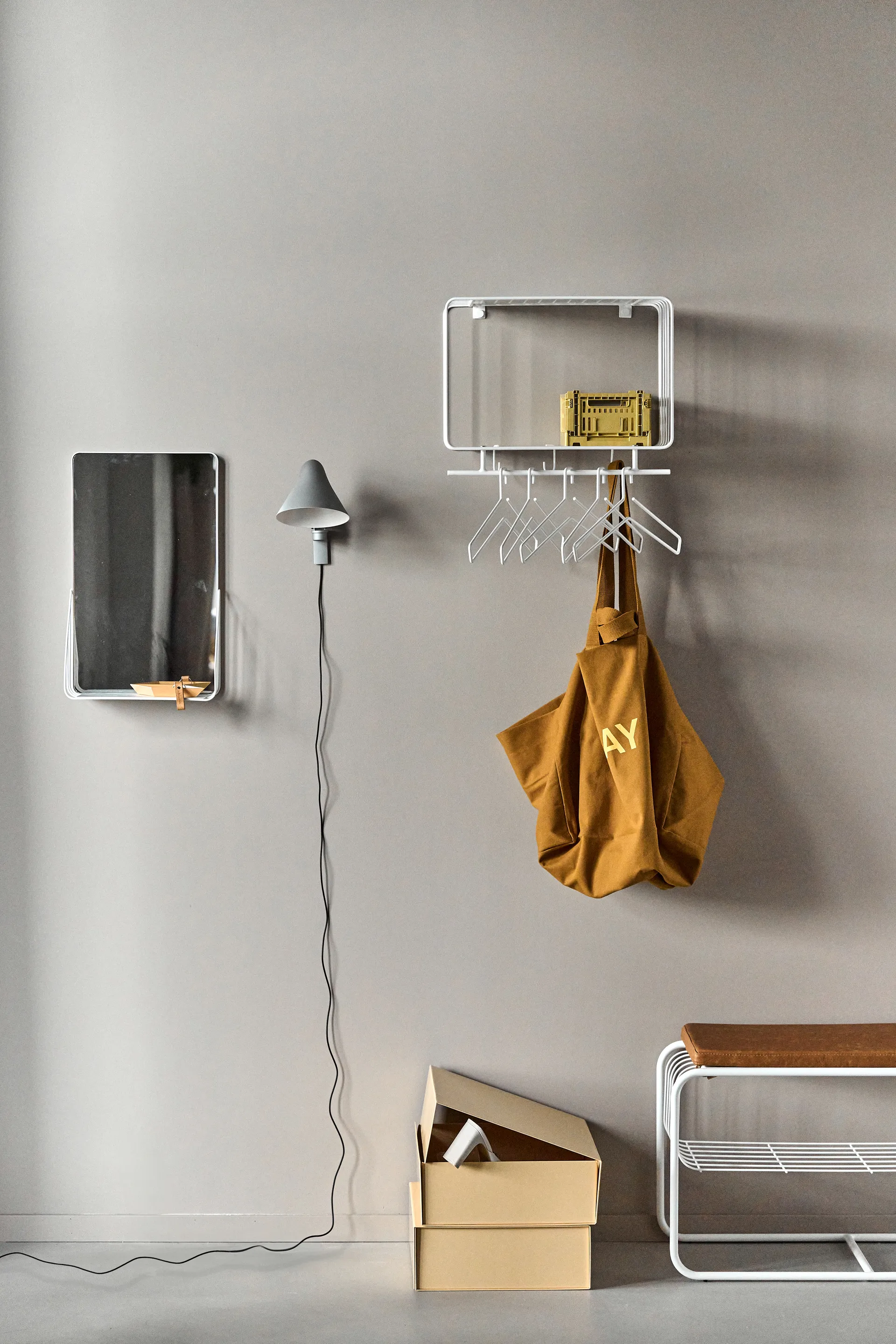 Półka na kapelusze Nod 45 cm, White Scandi Living