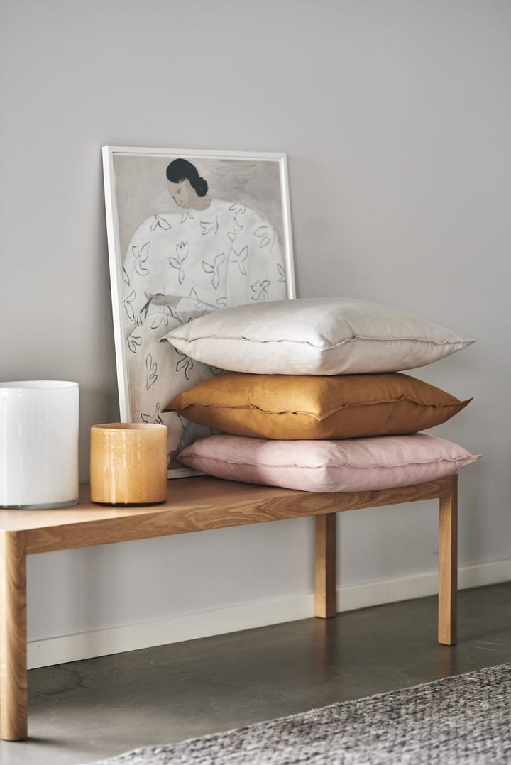 Poszewka na poduszkę Calm, len 50x50 cm, Dusty Rose Scandi Living