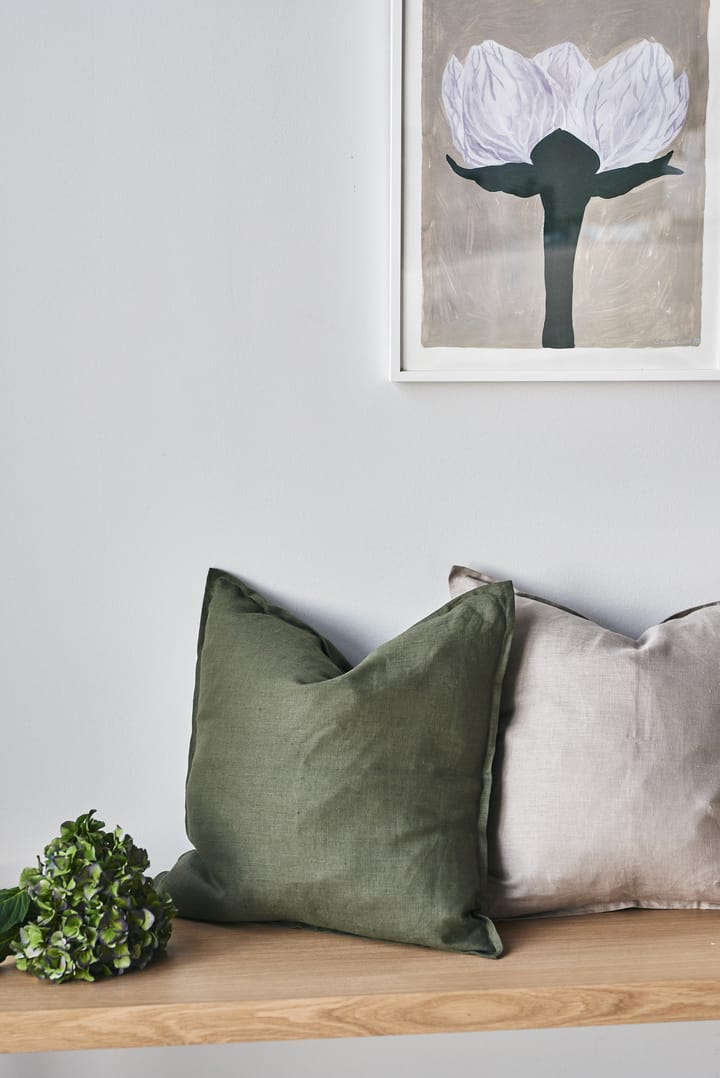Poszewka na poduszkę Calm, len 50x50 cm, Forest Green Scandi Living