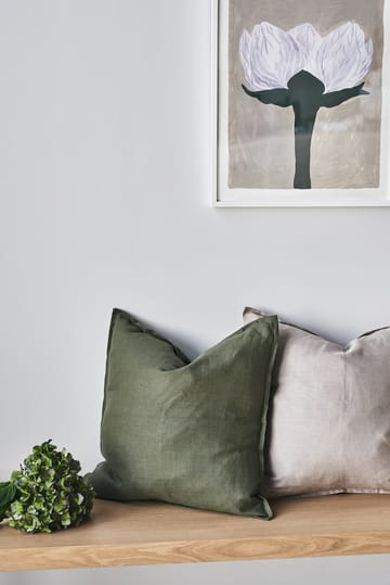 Poszewka na poduszkę Calm, len 50x50 cm - Forest Green - Scandi Living
