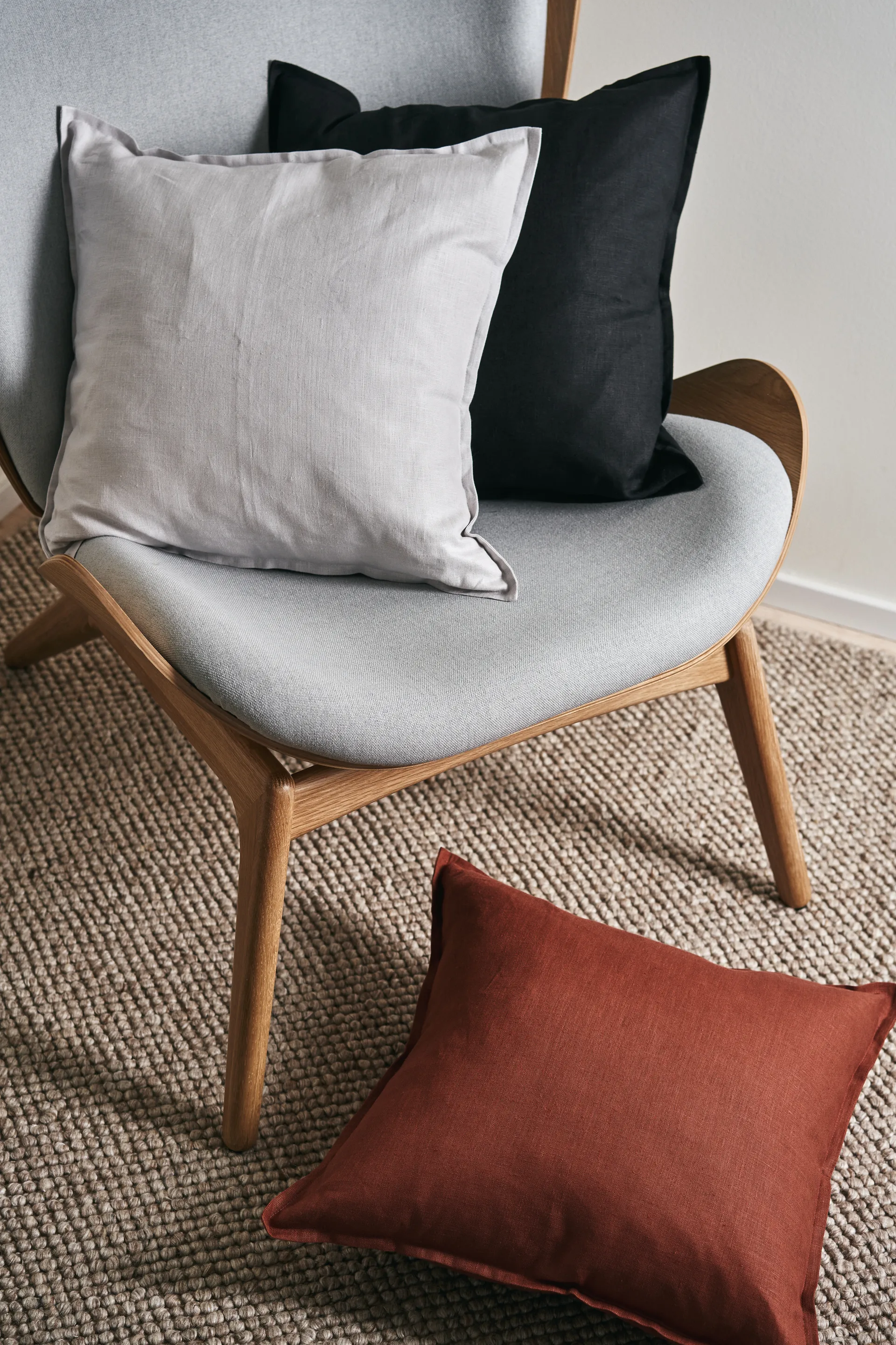 Poszewka na poduszkę Calm, len 50x50 cm, Icy Grey Scandi Living