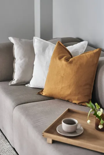Poszewka na poduszkę Calm, len 50x50 cm - Mustard - Scandi Living