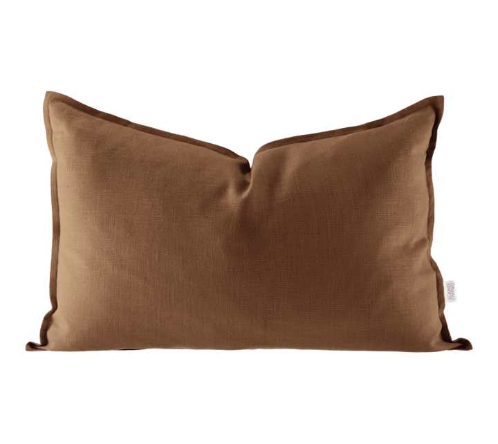 Poszewka na poduszkę lniana Calm 40x60 cm - Almond Brown - Scandi Living