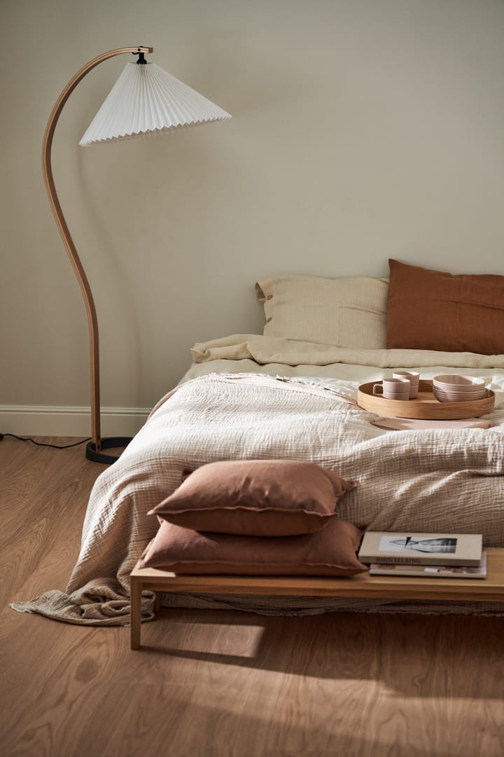 Poszewka na poduszkę lniana Calm 40x60 cm - Almond Brown - Scandi Living