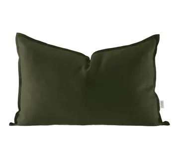 Poszewka na poduszkę lniana Calm 40x60 cm - Forest Green - Scandi Living