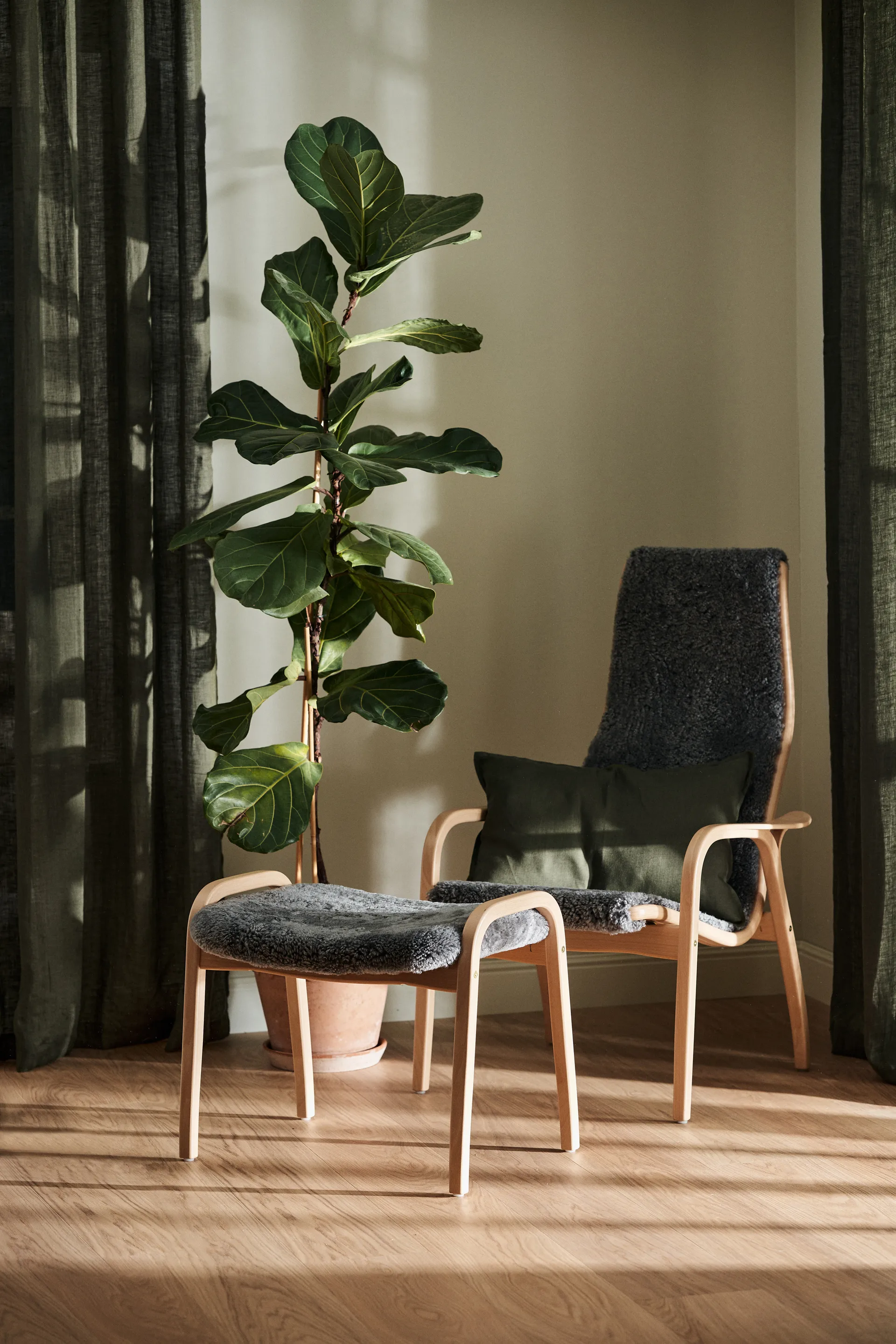 Poszewka na poduszkę lniana Calm 40x60 cm, Forest Green Scandi Living