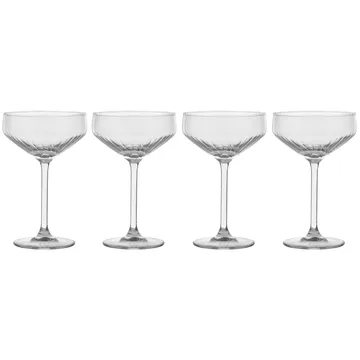 Pristine kieliszek do szampana 290 ml, 4‑pak - Jasny - Scandi Living