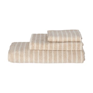 Ręcznik Drift 30x50 cm - Beżowo-biały - Scandi Living