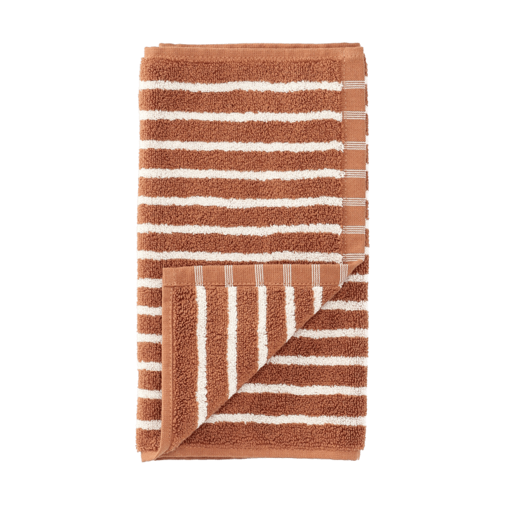 Ręcznik Drift 30x50 cm - Brązowo-biały - Scandi Living