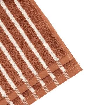 Ręcznik Drift 30x50 cm - Brązowo-biały - Scandi Living