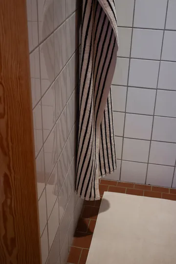 Ręcznik kąpielowy Drift 100×150 cm - Biały-czarny - Scandi Living