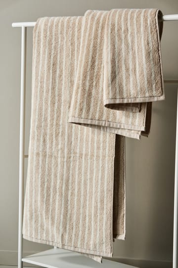 Ręcznik kąpielowy Drift 70x140 cm - Beżowo-biały - Scandi Living