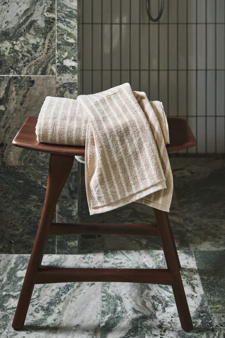 Ręcznik kąpielowy Drift 70x140 cm, Beżowo-biały Scandi Living