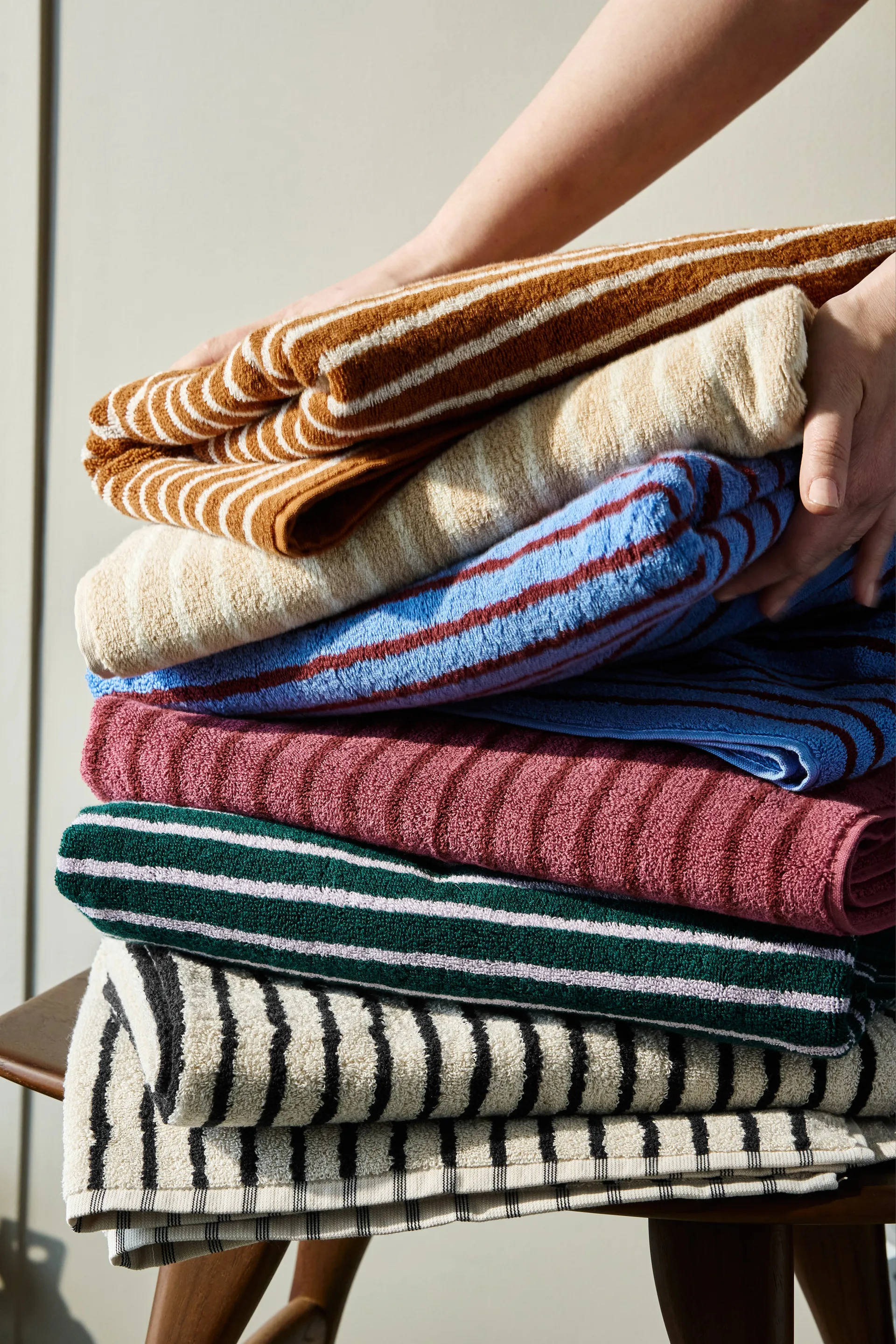 Ręcznik kąpielowy Drift 70x140 cm, Biało-czarny Scandi Living