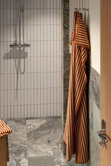 Ręcznik kąpielowy Drift 70x140 cm - Brązowo-biały - Scandi Living