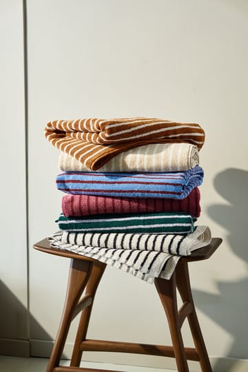 Ręcznik kąpielowy Drift 70x140 cm - Brązowo-biały - Scandi Living