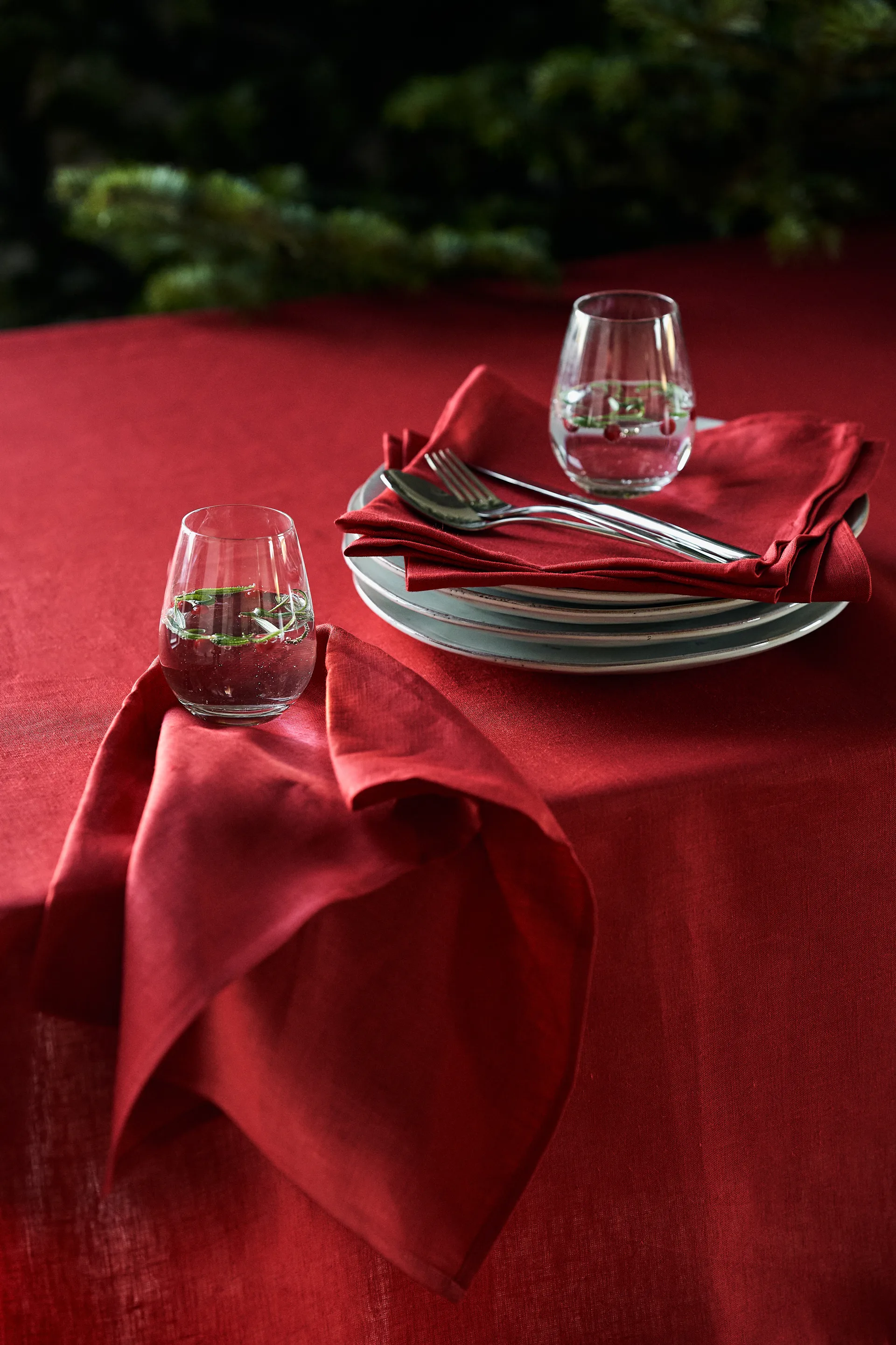 Ręcznik kuchenny Clean Linen 47x70 cm 2-pak, Czerwony Scandi Living