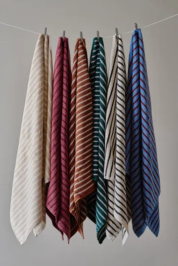 Ręczniki kąpielowe Drift 100x150 cm 2 szt. - Beżowo-biały - Scandi Living