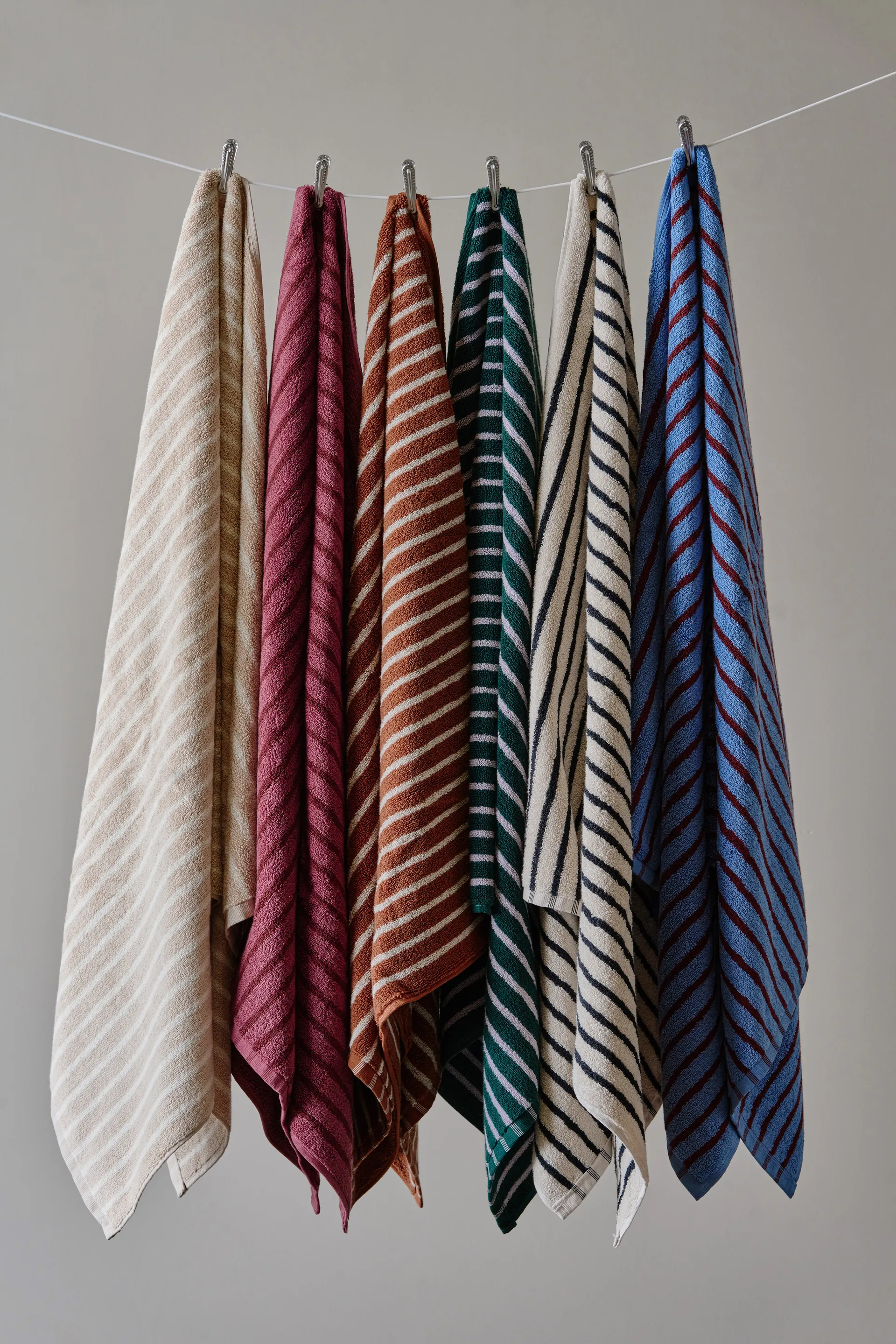 Ręczniki kąpielowe Drift 100x150 cm 2 szt. - Niebiesko-czerwony,  Scandi Living