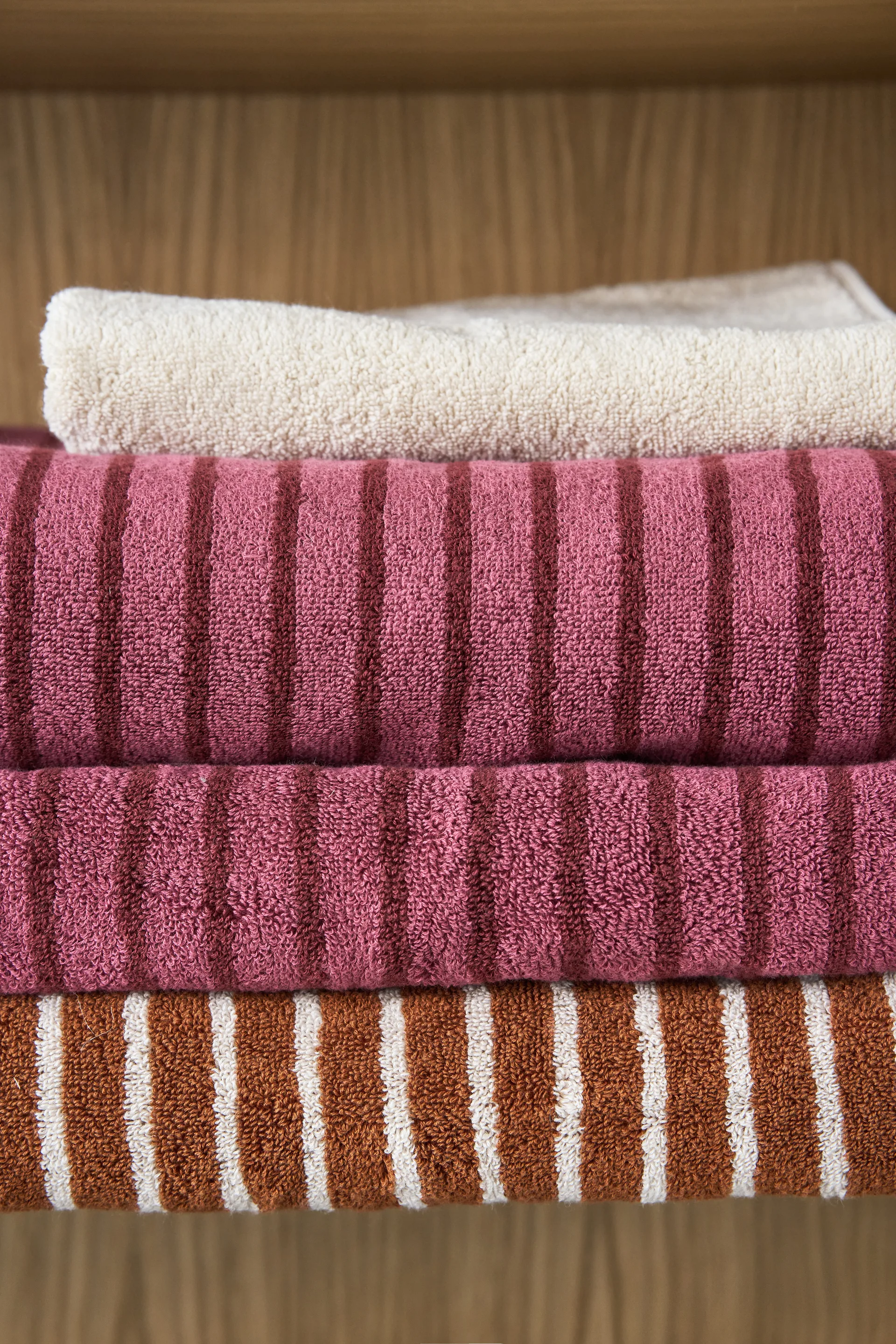 Ręczniki kąpielowe Drift 100x150 cm 2 szt. - Różowo-czerwony,  Scandi Living