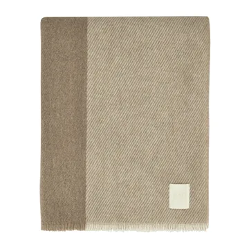 Row wełniany pled w paski - Beżowy, 120x185cm - Scandi Living