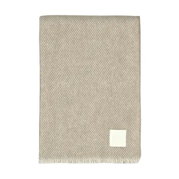 Row wełniany pled w paski - Beżowy, 120x185cm - Scandi Living