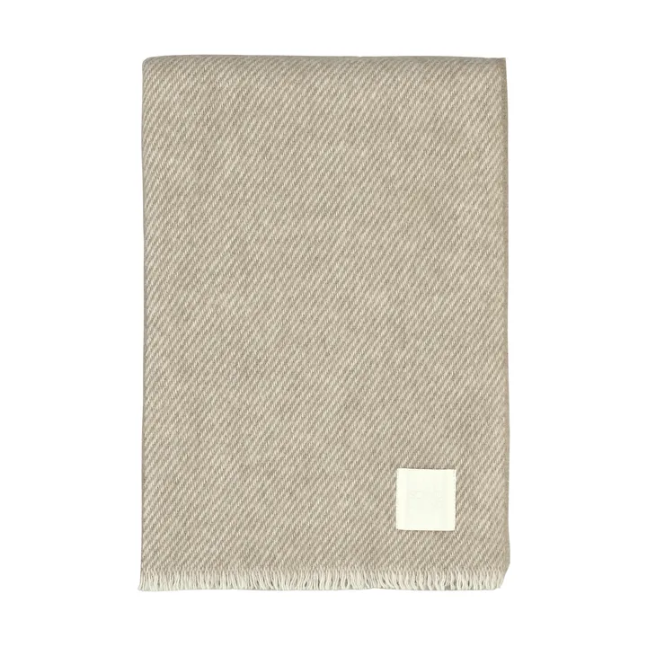 Row wełniany pled w paski - Beżowy, 120x185cm - Scandi Living