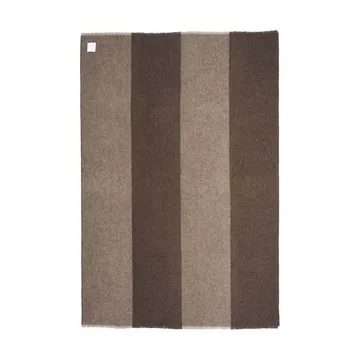 Row wełniany pled w paski - Brązowy, 120x185cm - Scandi Living