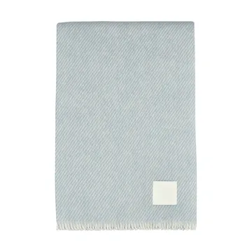 Row wełniany pled w paski - Jasnoniebieski, 120x185cm - Scandi Living