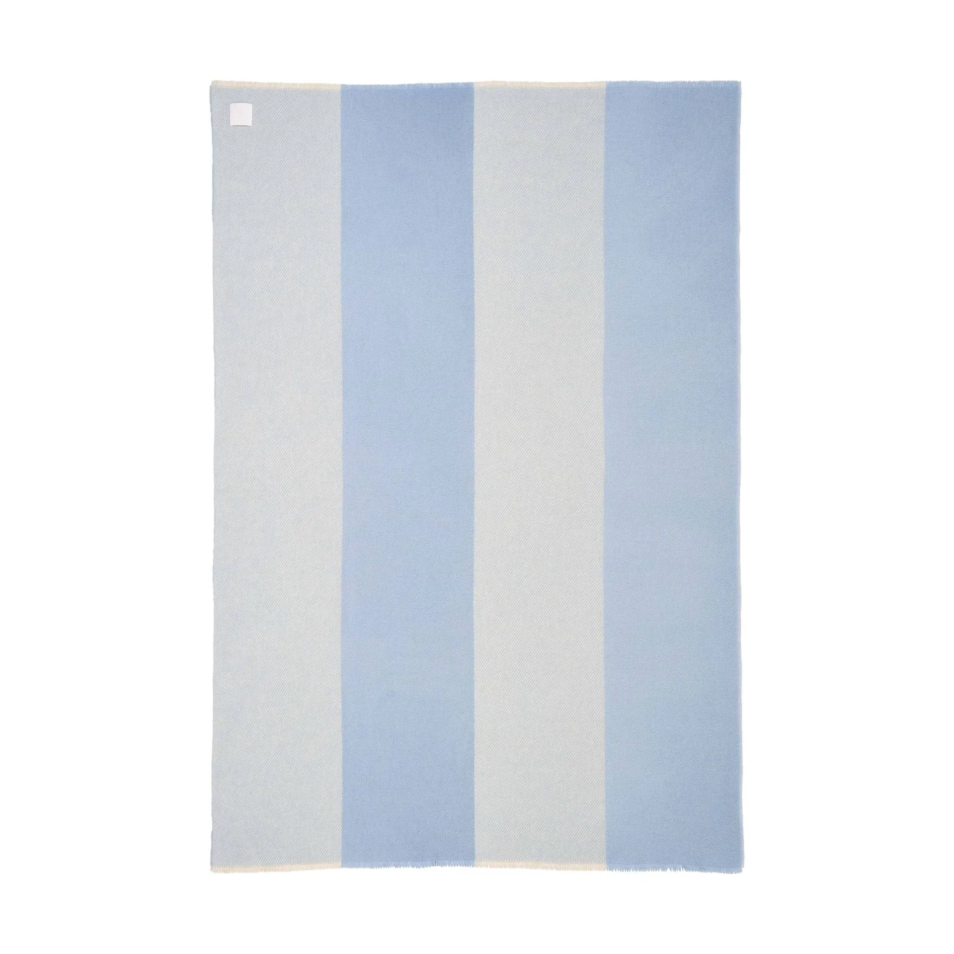 Row wełniany pled w paski, Jasnoniebieski, 120x185cm Scandi Living