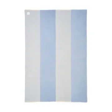 Row wełniany pled w paski - Jasnoniebieski, 120x185cm - Scandi Living