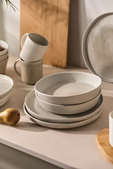 Sandsbro talerz głęboki jasnoszara, Ø23 cm, 8-pak - Scandi Living