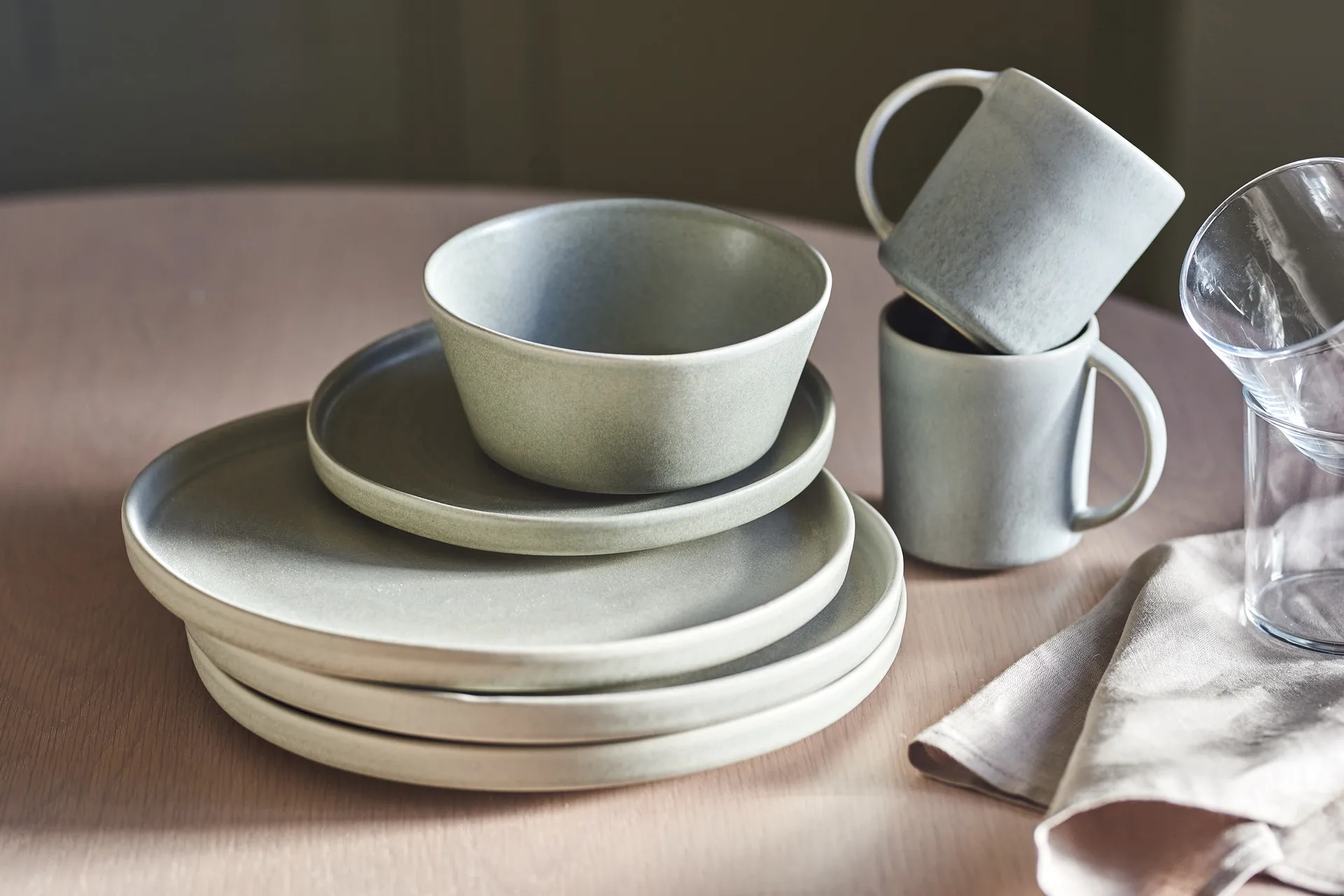 Sandsbro talerz jasnoszara, Ø26 cm, 8-pak,  Scandi Living