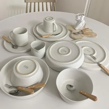 Sandsbro talerz offwhite, Ø26 cm, 4-pak - Scandi Living