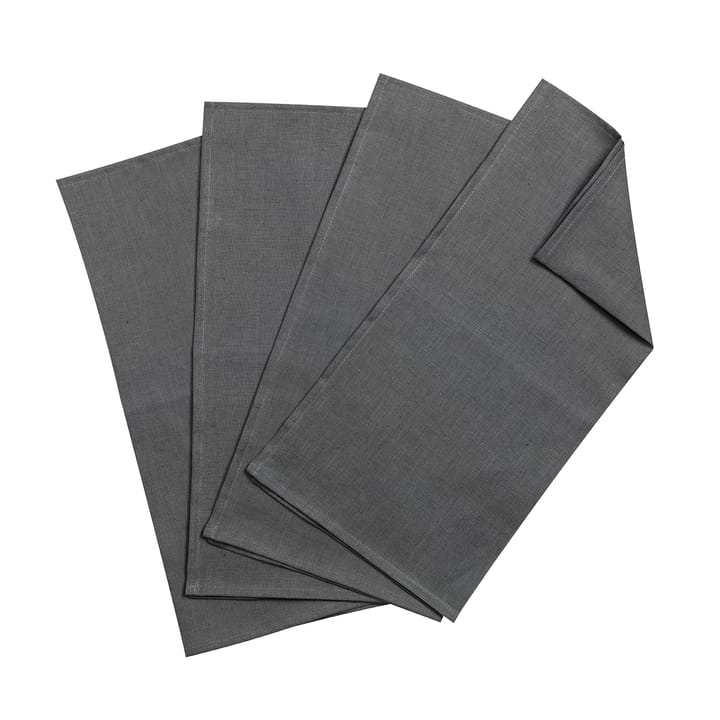 Serwetki lniane Clean 45x45 cm 4 szt - Charcoal (ciemnoszare) - Scandi Living