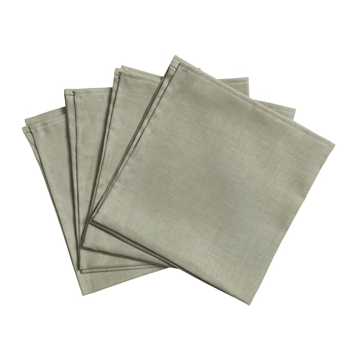 Serwetki lniane Clean 45x45 cm 4 szt - Dusty Green (zielone) - Scandi Living